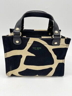 Kate Spade New York - Canvas & Leather Handbag in Giraffe Print